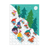 Winter Sledding Ornament | Galison | 130 Pieces | Jigsaw Puzzle
