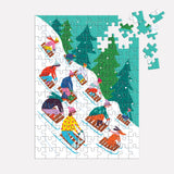Winter Sledding Ornament | Galison | 130 Pieces | Jigsaw Puzzle