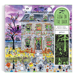 Haunted House - Michael Storrings | Glow in the Dark | Galison | 500 Pieces | Jigsaw Puzzle