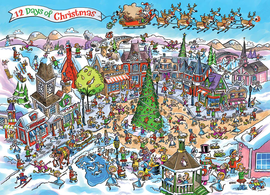 12 Days Of Christmas Doodletown Dave Whamond Cobble Hill 1000