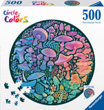 Mushrooms - Circle Of Colours | Ravensburger | 500 Pieces | Circular Jigsaw Puzzle
