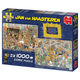 Rembrandt's Studio & Trip to the Museum | Jan van Haasteren | Jumbo | 2 X 1000 Pieces | Jigsaw Puzzle