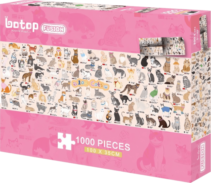 100 Cats | Fusion | Botop | 1000 Pieces | Jigsaw Puzzle – Puzzles