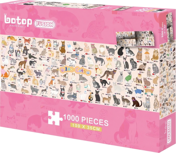 1000 Cats | Botop Fusion | 1000 Pieces | Jigsaw Puzzle