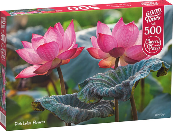 Pink Lotus Flowers | CherryPazzi | 500 Pieces | Jigsaw Puzzle