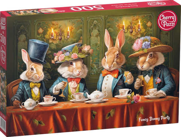 Fancy Bunny Party | CherryPazzi | 500 Pieces | Jigsaw Puzzle