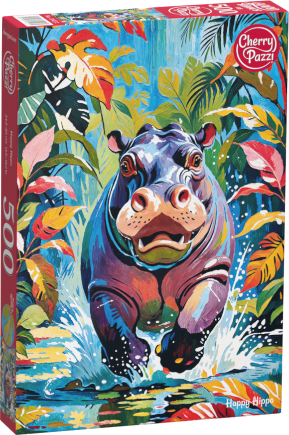 Happy Hippo | CherryPazzi | 500 Pieces | Jigsaw Puzzle