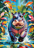 Happy Hippo | CherryPazzi | 500 Pieces | Jigsaw Puzzle