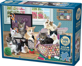 Crafty Kittens | Cobble Hill | 500 Pieces | Jigsaw Puzzle