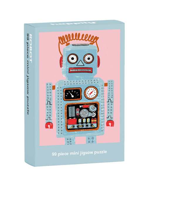 Robot - Natalia Yañez-Stiel | Happily | 99 Pieces | Mini Jigsaw Puzzle