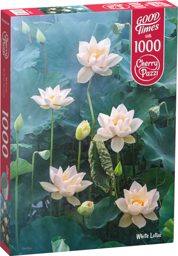 CherryPazzi | White Lotus | 1000 Pieces | Jigsaw Puzzle