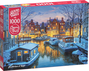 CherryPazzi | Amsterdam At Night | 1000 Pieces | Jigsaw Puzzle