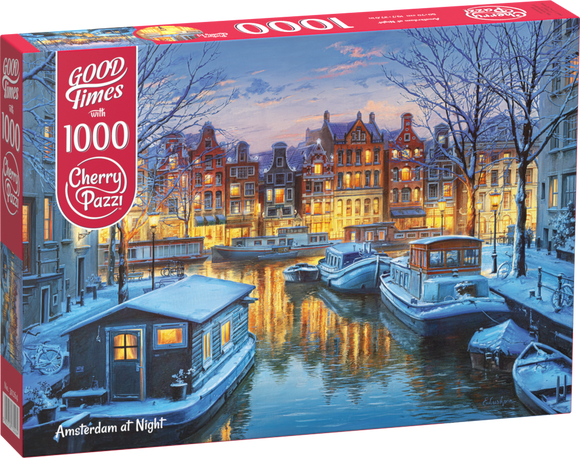 CherryPazzi | Amsterdam At Night | 1000 Pieces | Jigsaw Puzzle