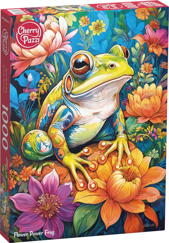 Flower Power Frog | CherryPazzi | 1000 Pieces | Jigsaw Puzzle