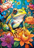 Flower Power Frog | CherryPazzi | 1000 Pieces | Jigsaw Puzzle