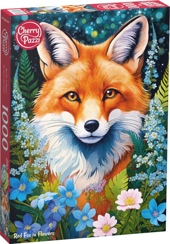 Red Fox In Flowers | CherryPazzi | 1000 Pieces | Jigsaw Puzzle