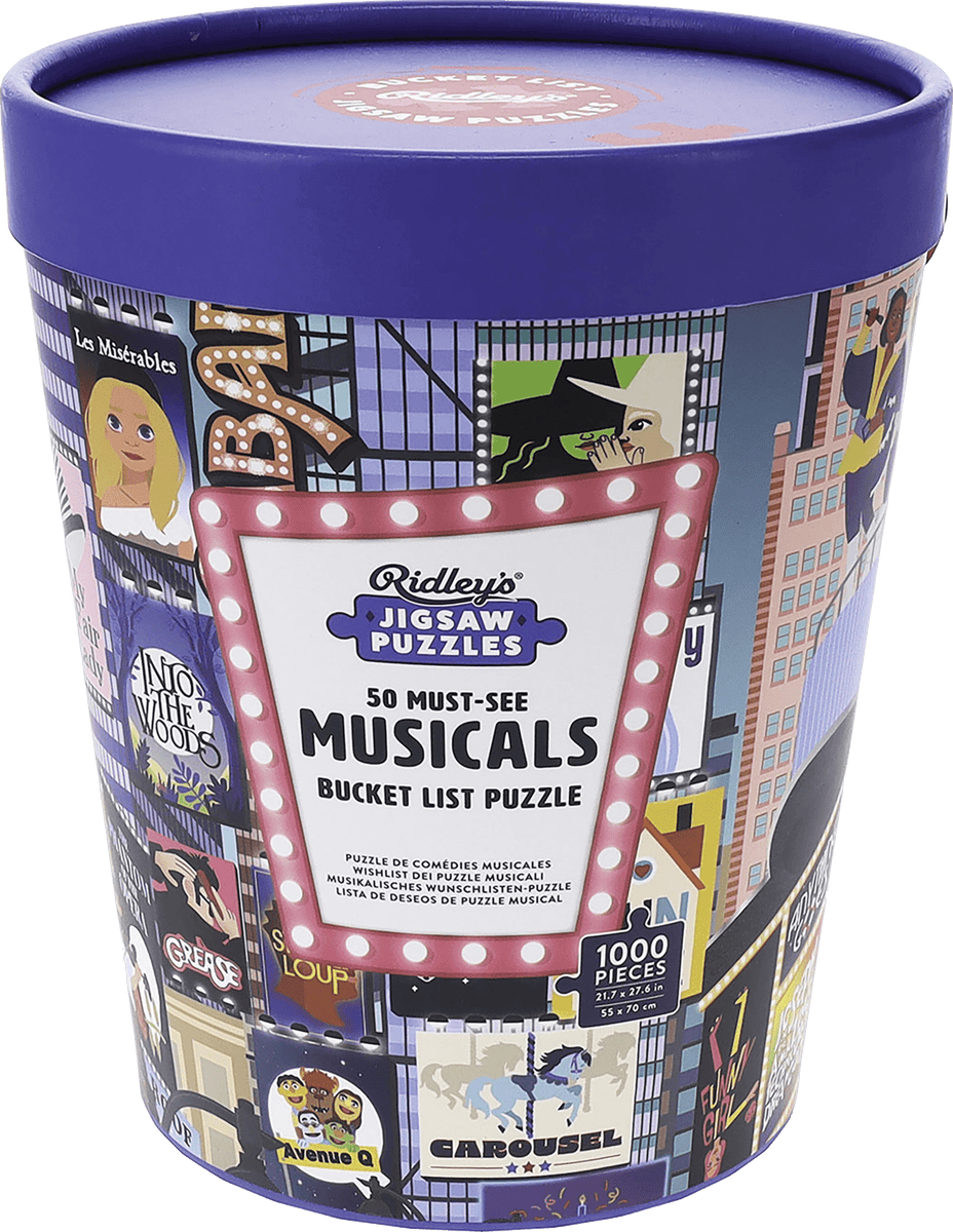 Target Ridley Puzzles 50 Must See Musicals | Ridley's | 1000 Pieces | Jigsaw Puzzle – Puzzles