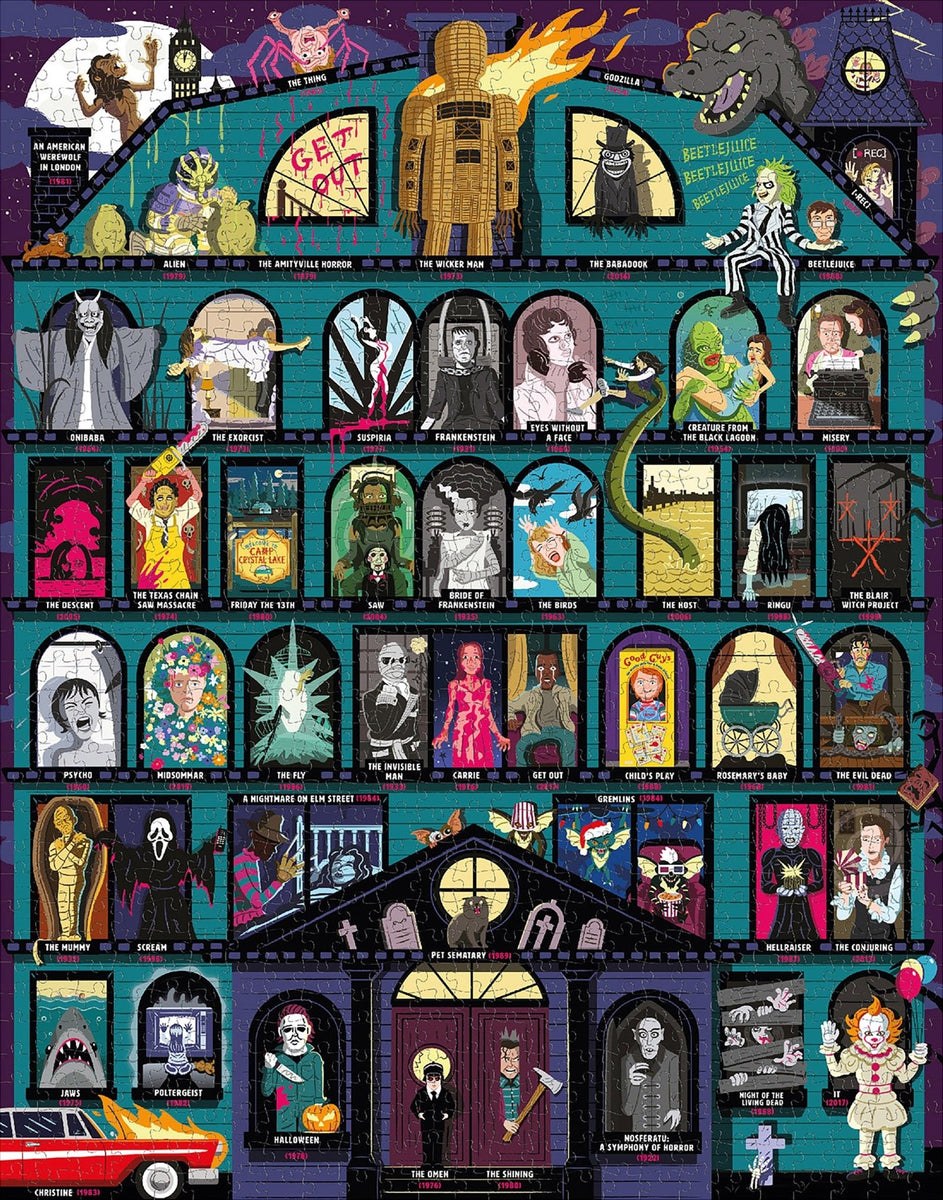 50 Must Watch Scary Movies | Ridley's | 1000 Pieces | Jigsaw Puzzle ...