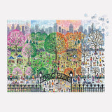 Dog Park In Four Seasons - Michael Storrings | Galison | 1000 Pieces | Jigsaw Puzzle