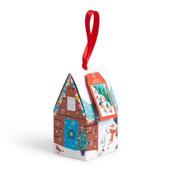 Winter Sledding Ornament | Galison | 130 Pieces | Jigsaw Puzzle