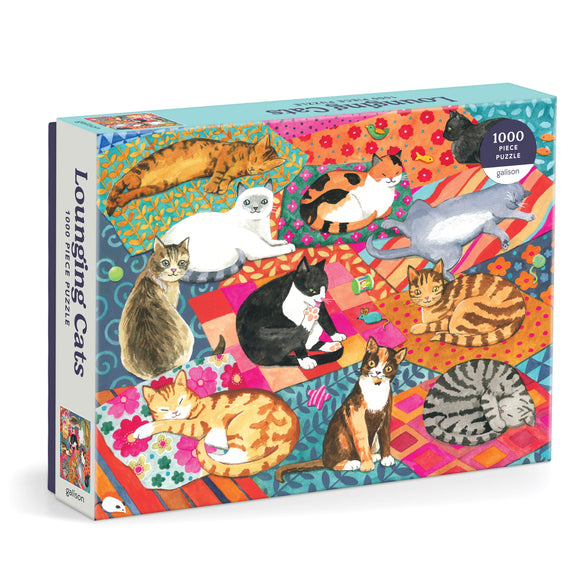 Lounging Cats - Alison Kolesar | Galison | 1000 Pieces | Jigsaw Puzzle