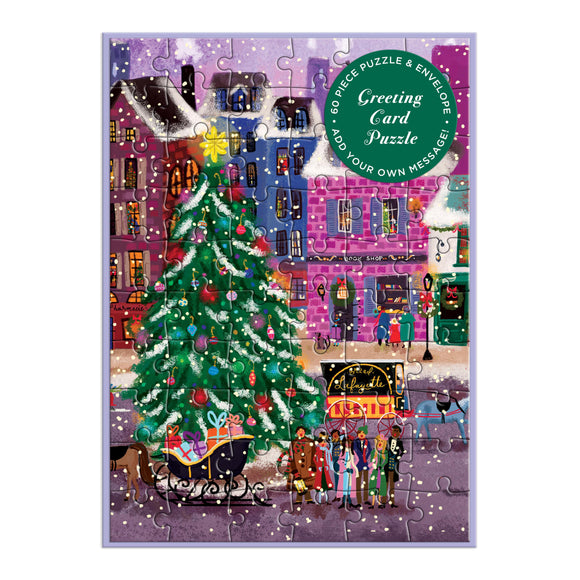 Christmas Square - Joy Laforme | Galison | 60 Pieces | Greeting Card Jigsaw Puzzle