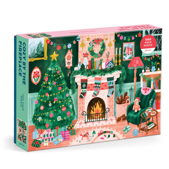 Cozy By The Fireplace - Carla Ellis | Galison | 1000 Pieces | Jigsaw Puzzle