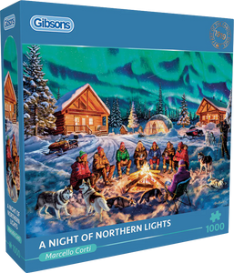 A Night Of Northern Lights - Marcello Corti | Gibsons | 1000 Pieces | Jigsaw Puzzle