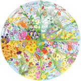 A Year In The Garden - Claire Comerford | Gibsons | 500 Pieces | Circular Jigsaw Puzzle