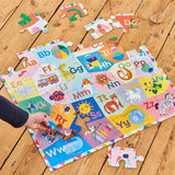 Alphabet | Eeboo | 36 XXL Pieces | Round Jigsaw Puzzle