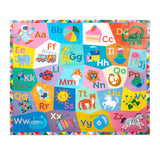 Alphabet | Eeboo | 36 XXL Pieces | Round Jigsaw Puzzle
