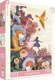 Among Flowers - Adelina Lirus | New York Puzzle Company | 500 Pieces | Jigsaw Puzzle