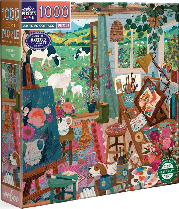 Artist's Cottage - Victoria Ball | Eeboo | 1000 Pieces | Jigsaw Puzzle