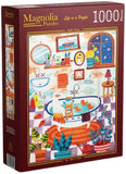 Magnolia Puzzles 1000 piece puzzle box with colorful illustration on a white background