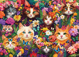Blooming Whiskers - Brigid Ashwood | Cobble Hill | 1000 Pieces | Jigsaw Puzzle