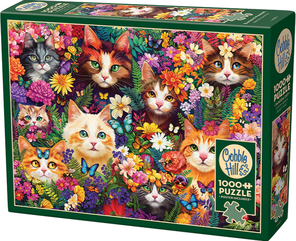Blooming Whiskers - Brigid Ashwood | Cobble Hill | 1000 Pieces | Jigsaw Puzzle