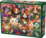 Blooming Whiskers - Brigid Ashwood | Cobble Hill | 1000 Pieces | Jigsaw Puzzle