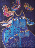 Blue Cats & Butterflies - Fantastic Felines | Paperblanks | 500 Pieces | Jigsaw Puzzle