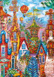 Blue Gate - Charming Village | Tatyana Murova | Heye | 500 Pieces | Jigsaw Puzzle
