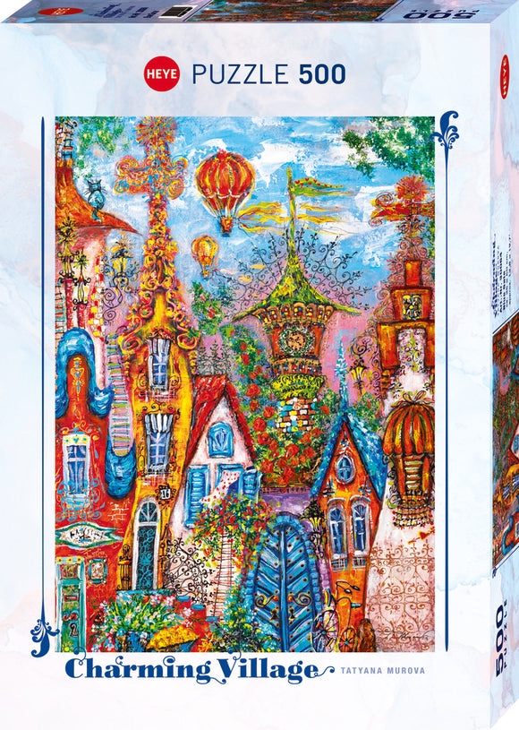 Blue Gate - Charming Village | Tatyana Murova | Heye | 500 Pieces | Jigsaw Puzzle
