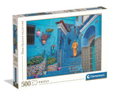 Blue Street Of Chefchaouen | Clementoni | 500 Pieces | Jigsaw Puzzle