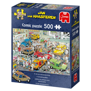 In The Car Respraying Shop - Jan van Haasteren | JUMBO | 500 Pieces | Jigsaw Puzzle