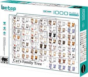 Cat's Family Tree | Blackcard | Botop | 1000 Pieces | Jigsaw Puzzle
