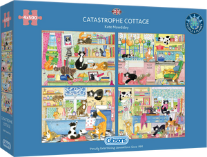 Catastrophe Cottage - Kate Mawdsley | Gibsons | 4 X 500 Pieces | Jigsaw Puzzle