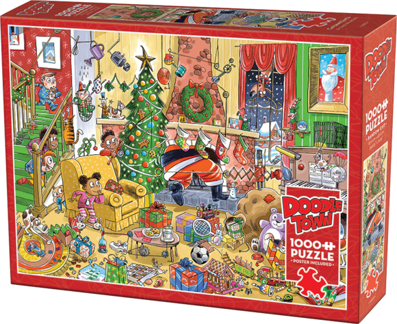Catching Santa - Doodletown | Dave Whamond | Cobble Hill | 1000 Pieces | Jigsaw Puzzle
