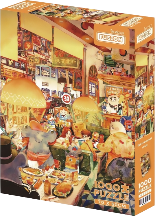 Cat Restaurant | Botop Fusion | 1000 Pieces | Jigsaw Puzzle
