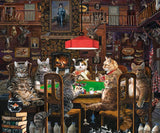 Cats Playing Poker - Julie Pace Hoff | Grateful House | 1000 Pieces | Jigsaw Puzzle