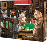 Cats Playing Poker - Julie Pace Hoff | Grateful House | 1000 Pieces | Jigsaw Puzzle