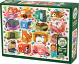 Cats vs Puzzles | Cobble Hill | 1000 Pieces | Jigsaw Puzzle
