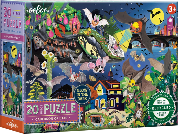 Cauldron of Bats - Linda Bleck | Eeboo | 20 XL Pieces | Jigsaw Puzzle